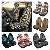 Native Turtles Folk Patterns Auto sēdekļu pārvalku komplekts 2 gab. Priekšējo sēdekļu aizsargierīces universālajam vieglo apvidus auto furgonam viena izmēra