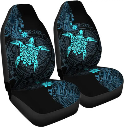 Native Turtles Folk Patterns Auto sēdekļu pārvalku komplekts 2 gab. Priekšējo sēdekļu aizsargierīces universālajam vieglo apvidus auto furgonam viena izmēra