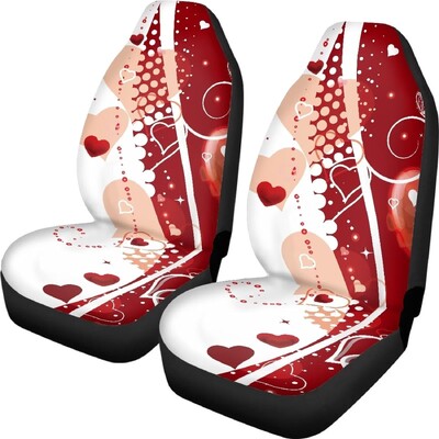Ružičasti automobilski jastuk za Valentinovo za automobile Prednji ljubavni uzorak Navlake za autosjedalice Automobilske navlake za sjedala Dodaci
