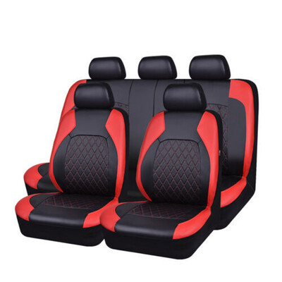 Set complet de huse de scaun auto, 9 piese, huse de protecție pentru scaune din piele PU, impermeabile, antiderapante, compatibile cu centuri de siguranță universale auto