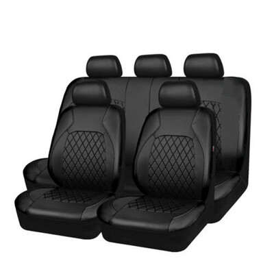 Set complet de huse de scaun auto, 9 piese, huse de protecție pentru scaune din piele PU, impermeabile, antiderapante, compatibile cu centuri de siguranță universale auto