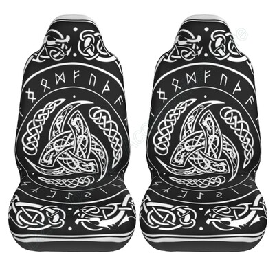 Navlake za autosjedalice Nordijski trostruki Odinov rog ukrašen skandinavskim ukrasima Set od 2 štitnika za dodatnu opremu za automobile