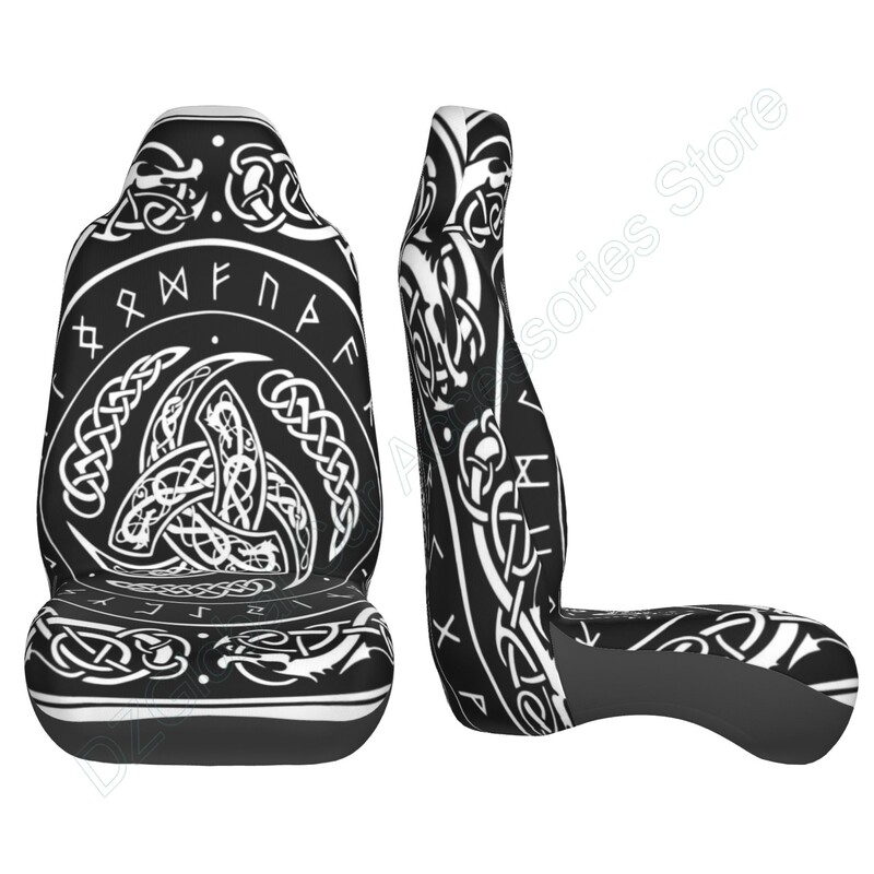 Navlake za autosjedalice Nordijski trostruki Odinov rog ukrašen skandinavskim ukrasima Set od 2 štitnika za dodatnu opremu za automobile