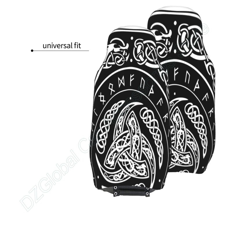 Navlake za autosjedalice Nordijski trostruki Odinov rog ukrašen skandinavskim ukrasima Set od 2 štitnika za dodatnu opremu za automobile