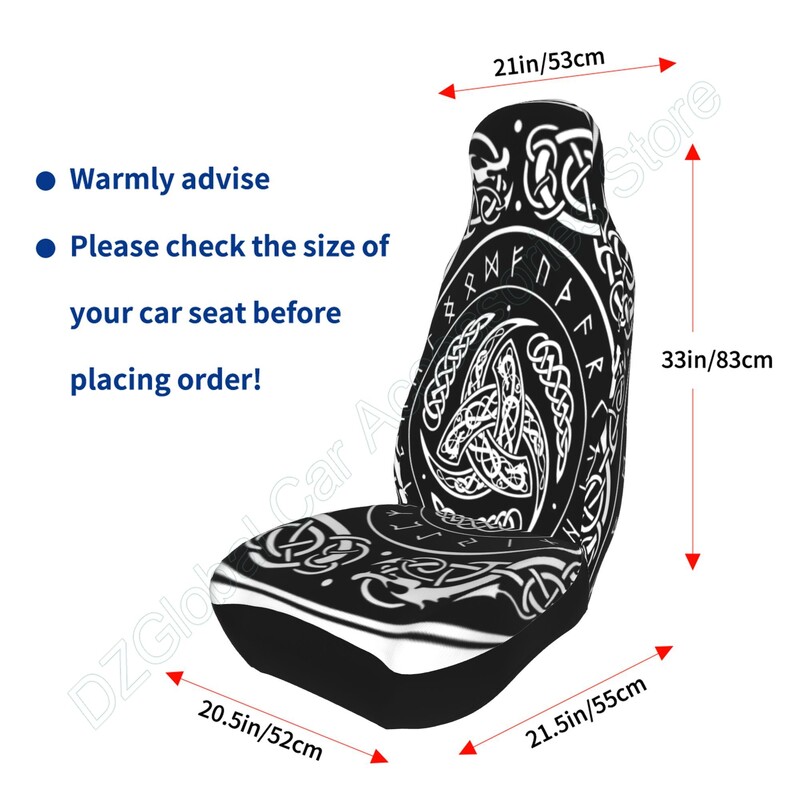 Navlake za autosjedalice Nordijski trostruki Odinov rog ukrašen skandinavskim ukrasima Set od 2 štitnika za dodatnu opremu za automobile