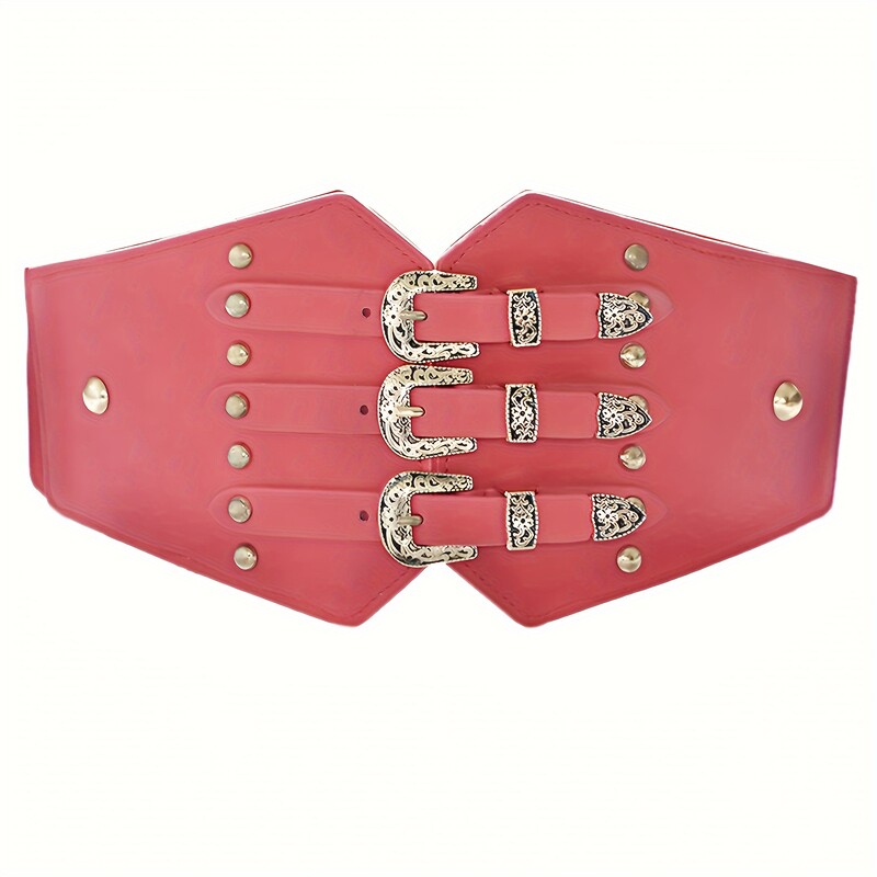 Vintage tűcsat széles öv monokróm elasztikus állítható fűző öv klasszikus szoknyakabát derékpánt nőknek