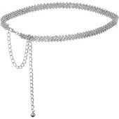 Pojas s lančićem od kamenčića. Kristalni lanac za trbuh za žene i djevojčice