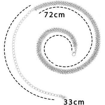 Ζώνη με αλυσίδα Rhinestone Κρυστάλλινη αλυσίδα κοιλιάς για γυναίκες και κορίτσια