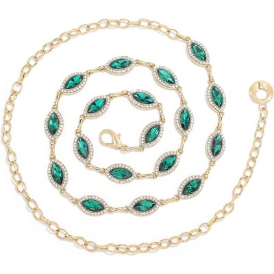 Pojas s lančićem od kamenčića. Kristalni lanac za trbuh za žene i djevojčice