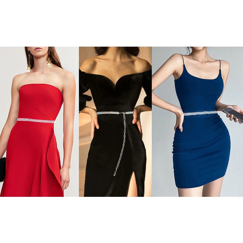 Pojas s lančićem od kamenčića. Kristalni lanac za trbuh za žene i djevojčice