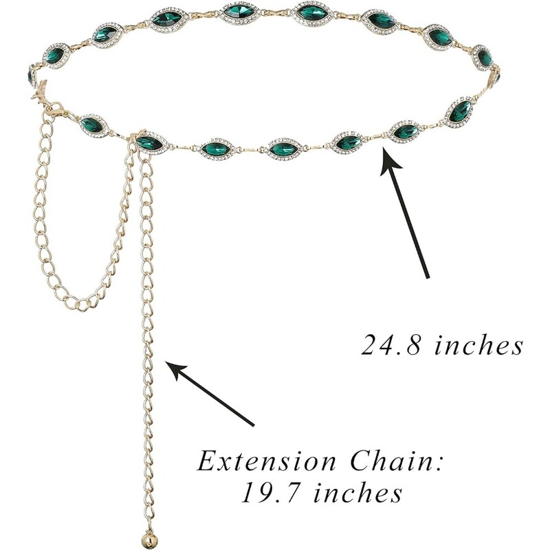 Pojas s lančićem od kamenčića. Kristalni lanac za trbuh za žene i djevojčice