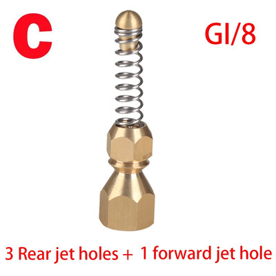 Αξεσουάρ ακροφυσίων καθαρισμού αποχέτευσης αποχέτευσης αποχέτευσης υψηλής πίεσης από ανοξείδωτο χάλυβα Εργαλεία ακροφυσίου σωλήνα αποστράγγισης γρήγορης πρίζας