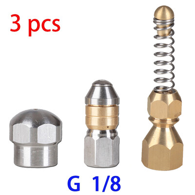 Αξεσουάρ ακροφυσίων καθαρισμού αποχέτευσης αποχέτευσης αποχέτευσης υψηλής πίεσης από ανοξείδωτο χάλυβα Εργαλεία ακροφυσίου σωλήνα αποστράγγισης γρήγορης πρίζας