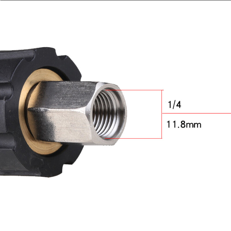 Adapter za visokotlačno pranje alata Ženski metrički M22 na 1/4 inča Ženski NPT priključak Brzi priključak Mlaznica za pjenjenje Visokotlačno crijevo