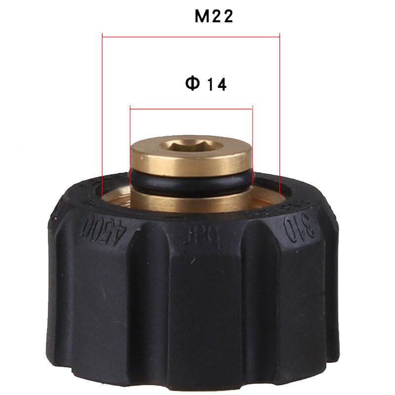 Adapter za visokotlačno pranje alata Ženski metrički M22 na 1/4 inča Ženski NPT priključak Brzi priključak Mlaznica za pjenjenje Visokotlačno crijevo