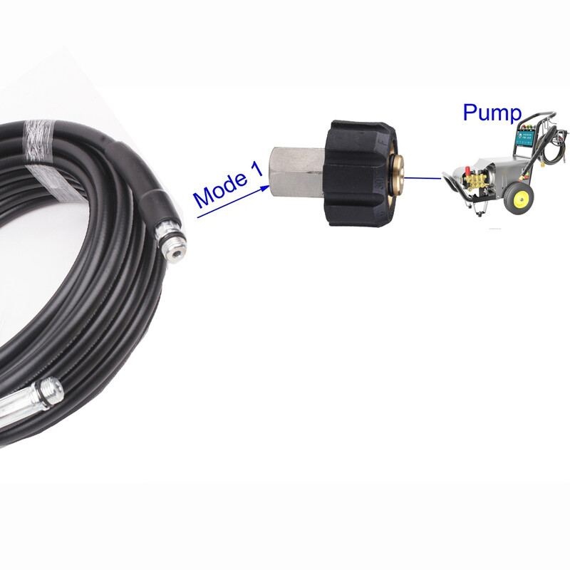 Adapter za visokotlačno pranje alata Ženski metrički M22 na 1/4 inča Ženski NPT priključak Brzi priključak Mlaznica za pjenjenje Visokotlačno crijevo