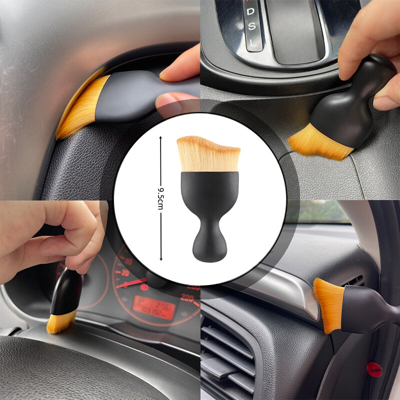 Autós hordozható tisztítókefe kombinált gumikefe tisztítókefe ívelt szivacsos légkondicionáló kefe