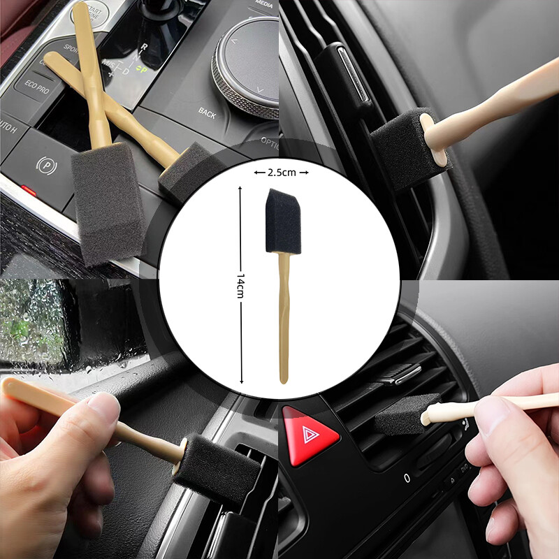 Autós hordozható tisztítókefe kombinált gumikefe tisztítókefe ívelt szivacsos légkondicionáló kefe