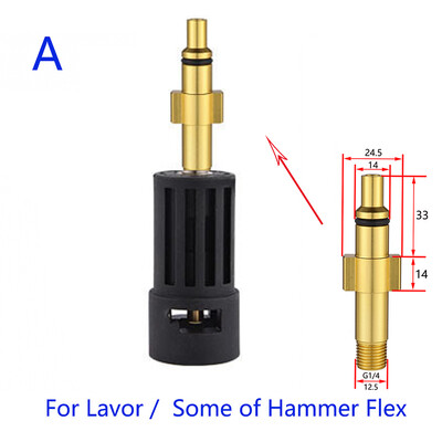 AR/Interskol/Lavor/Bosche/Huter/M22 lándzsa csatlakoztatásához Karcher és női bajonett magasnyomású mosó csatlakozó adapterhez