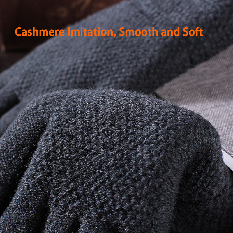 Férfi kesztyűk téli tavaszi érintőképernyő meleg rombusz vastagított gyapjú jacquard kötés üzleti telefon játék Férfi kerékpáros kesztyű