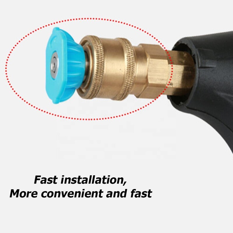 7 komada 1/4 inča Quick Connect visokotlačni pištolj za pranje, vrhovi mlaznica za prskanje, 4000 Psi Dodaci za čišćenje Koplje za čišćenje automobila