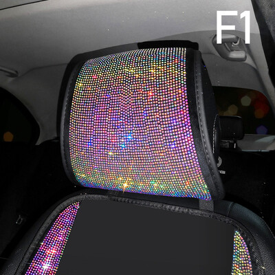 Dámske doplnky do interiéru auta, lesklý diamantový univerzálny poťah na autosedačku, módny luxusný ľadový hodváb, priedušný dámsky autovankúš