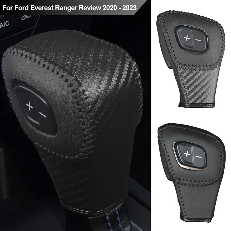 Kožený kryt radiacej páky, vnútorné objímky prevodovky, nálepka na kryt prevodovky, príslušenstvo pre Ford Everest Ranger 2020-2023 LHD