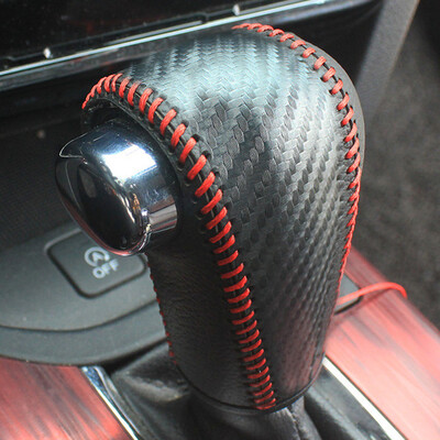 Capac pentru buton schimbător de viteze pentru mașină din piele, potrivit pentru Honda CRV CR-V 2017 2018 2019 2020 2021 Accesorii pentru gulere pentru schimbarea vitezelor