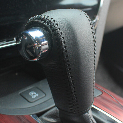 Capac pentru buton schimbător de viteze pentru mașină din piele, potrivit pentru Honda CRV CR-V 2017 2018 2019 2020 2021 Accesorii pentru gulere pentru schimbarea vitezelor