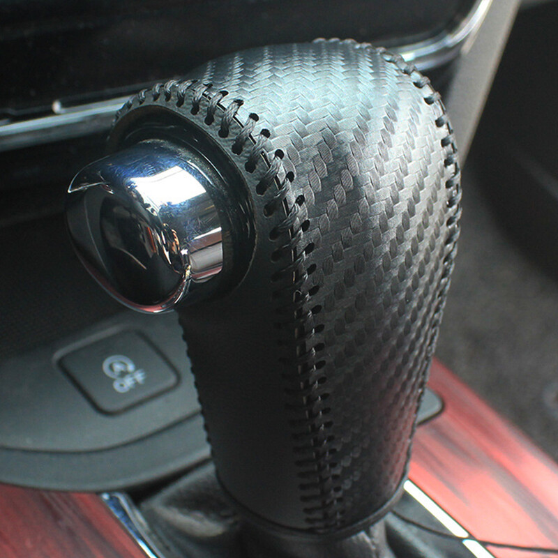 Capac pentru buton schimbător de viteze pentru mașină din piele, potrivit pentru Honda CRV CR-V 2017 2018 2019 2020 2021 Accesorii pentru gulere pentru schimbarea vitezelor