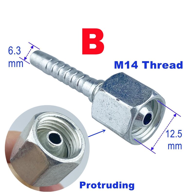 Фитинг за щепсел за маркуч M14 с втулка Конектор за ремонт на върха на тръбата за миене под високо налягане
