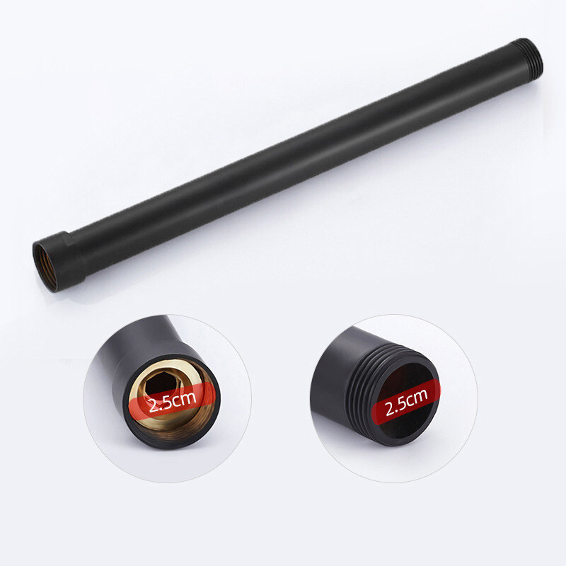 Vonios dušo vamzdžio prailginimo vamzdis rankinio dušo laikiklio laikiklis kvadratinis ir apvalus prailginimo vamzdžio strypas Paaukštinkite vamzdžio slankiojančią juostą