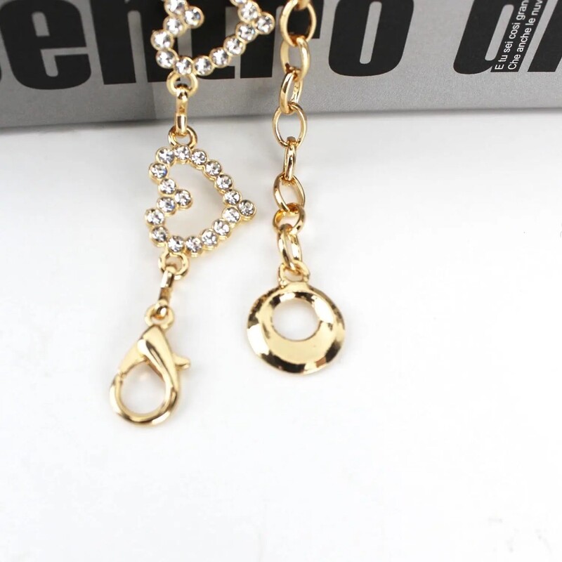 Curea de rochie cu lanț metalic pentru femei Curea cu lanț cu inimă Centura în talie slabă decorată