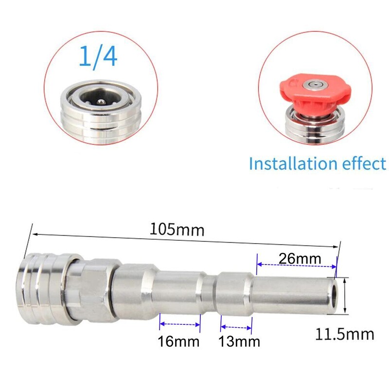 Adapter za visokotlačni pištolj za pranje za Nilfisk KEW ALTO WAP CALM na 1/4" Quick Connect s mlaznicama za prskanje
