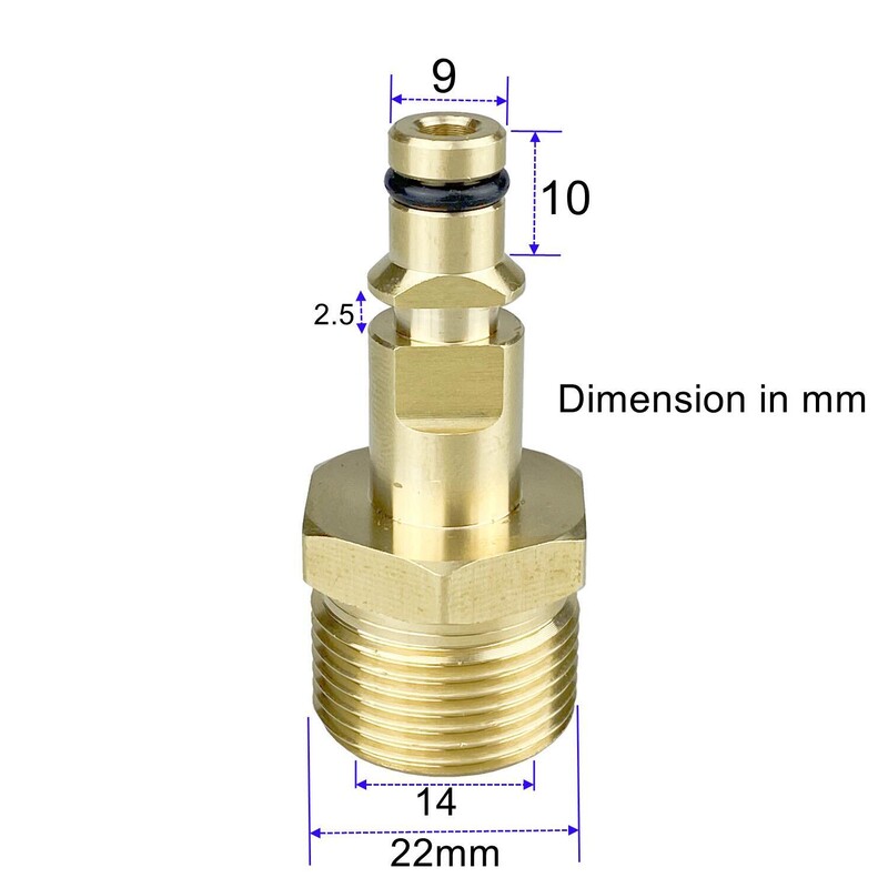 Προσαρμογέας εύκαμπτου σωλήνα πιστολιού πλύσης υψηλής πίεσης M22 Εξάρτημα μετατροπέα σύνδεσης για πλυντήριο πίεσης Karcher K-series K2 K3 K4 K5 K7