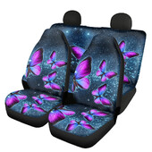 Sada 4 poťahov na autosedačky s 3D motýlím vzorom Galaxy, sada 4 kusov, pre väčšinu áut, univerzálne SUV