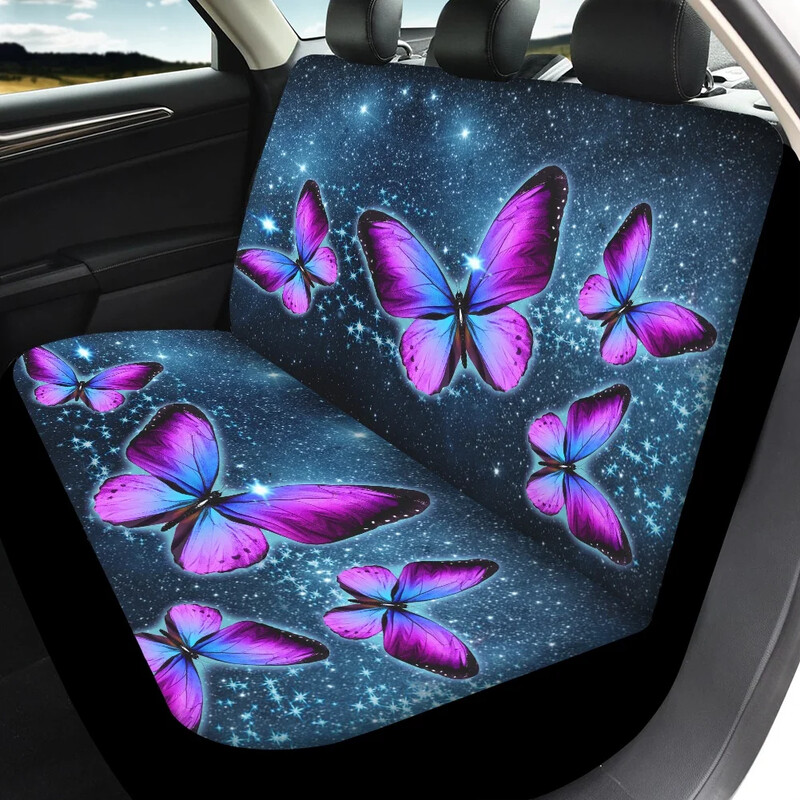 Sada 4 poťahov na autosedačky s 3D motýlím vzorom Galaxy, sada 4 kusov, pre väčšinu áut, univerzálne SUV