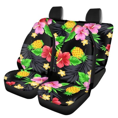 Kompletný poťah na autosedačku, potlač Monstera Plumeria, mäkký vankúš do auta, štýlový univerzálny poťah do auta