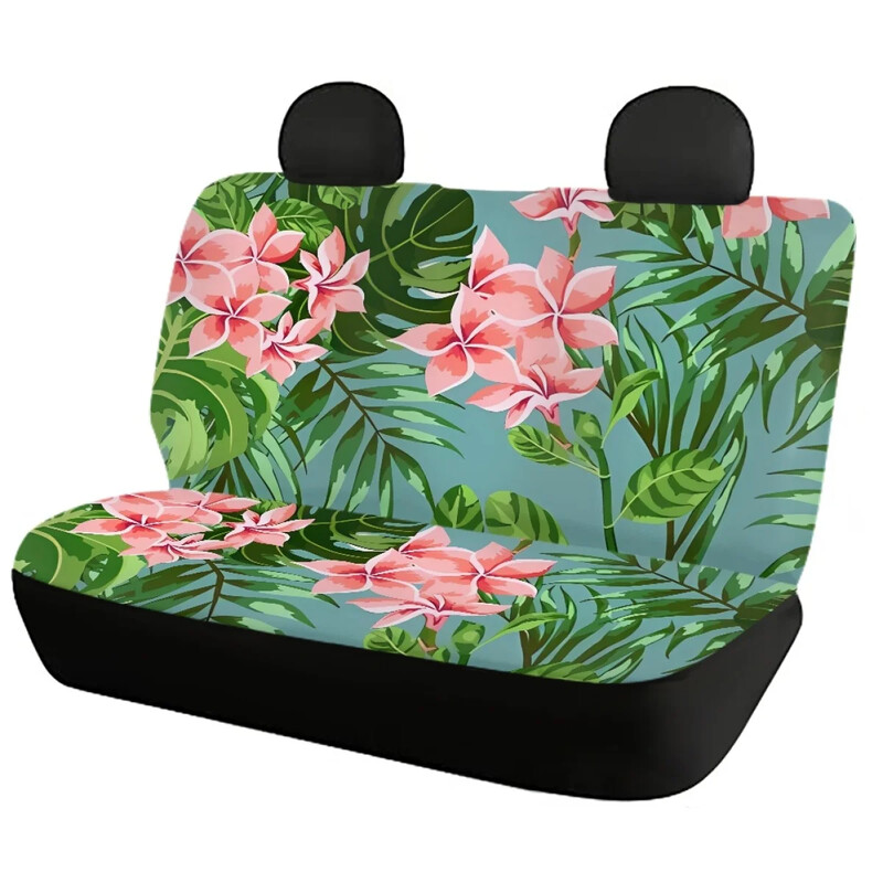 Kompletný poťah na autosedačku, potlač Monstera Plumeria, mäkký vankúš do auta, štýlový univerzálny poťah do auta