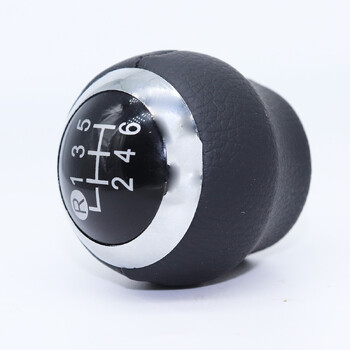 Pu Leather 6 Speed MT Gear Shift Knob GearStick Lever Pen Shifter Handball Chrome M12 Black For Toyota Yaris 2009 2010 2011-2013