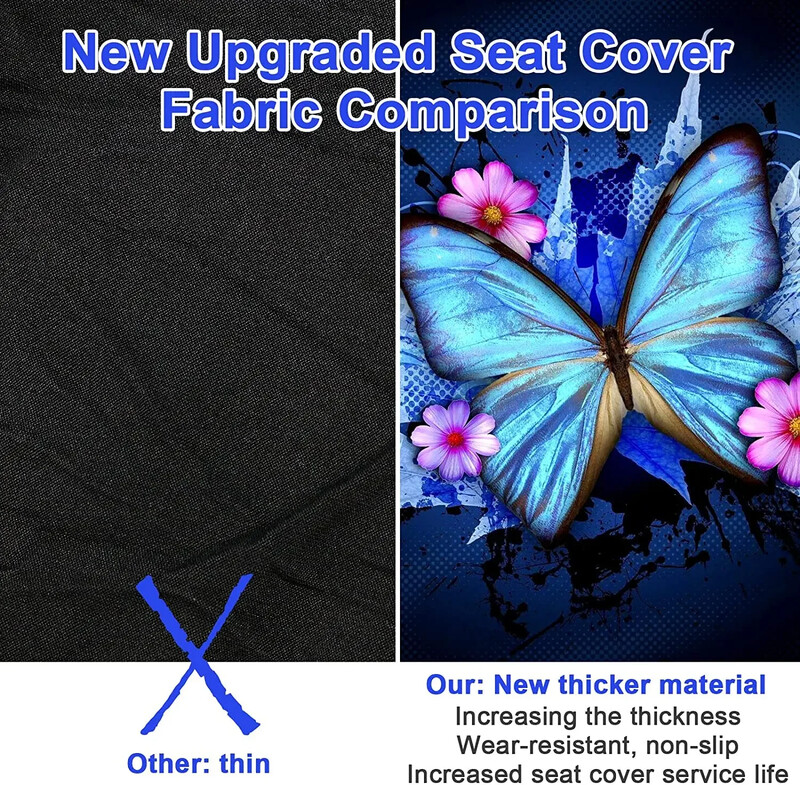 15 db Butterfly autósülés-huzat nőknek, amelyek a legtöbb autóhoz, teherautóhoz, SUV-hoz vagy kisteherautóhoz illeszkednek