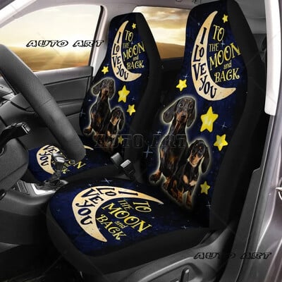 Krásne poťahy na sedadlá pre milovníkov jazvečíkov, poťahy na autosedačky so zvieratami v štýle mandaly, poťahy na predné autosedačky na mieru, pár poťahov