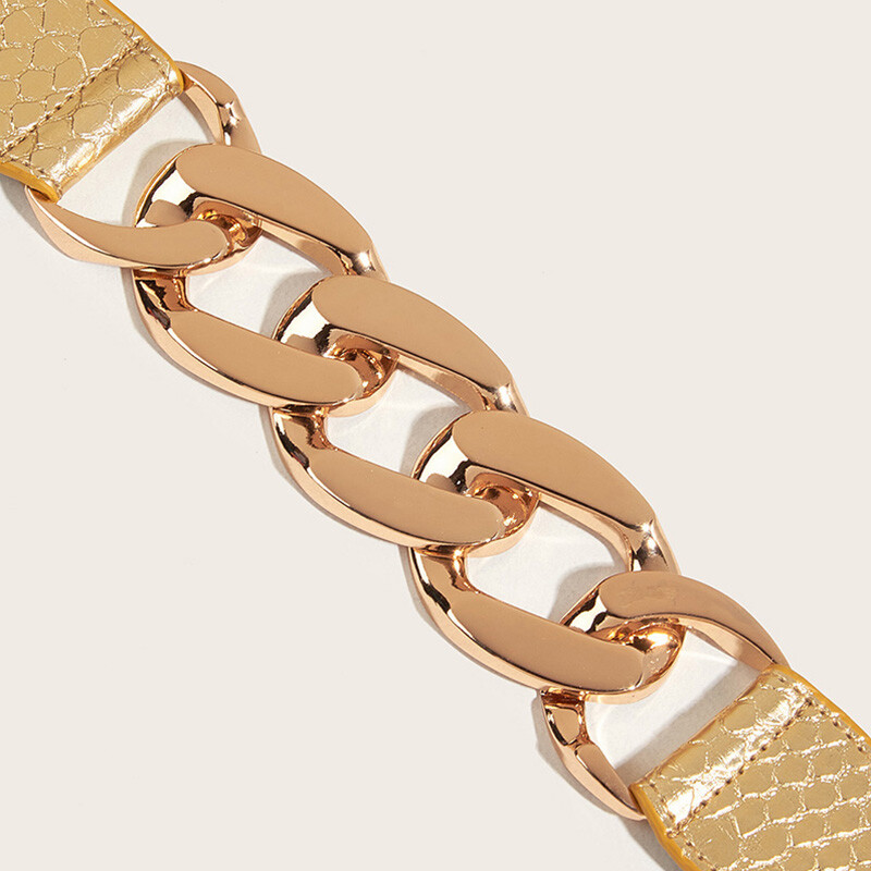 Madingas elastingas auksinis grandinėlės diržas moterims Prabangaus prekės ženklo dizainerio juosmens dirželis, moteriškas sijonas, paltas, suknelė, dekoratyvinė juosta