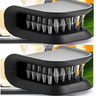 Autóbelső biztonsági öv tisztító speciális szerszám Kétoldalas U-alakú összecsukható tálca Szivacs gyémántkefe biztonsági öv kézvédő