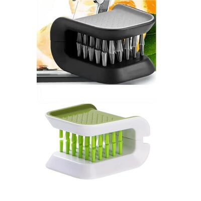 Autóbelső biztonsági öv tisztító speciális szerszám Kétoldalas U-alakú összecsukható tálca Szivacs gyémántkefe biztonsági öv kézvédő