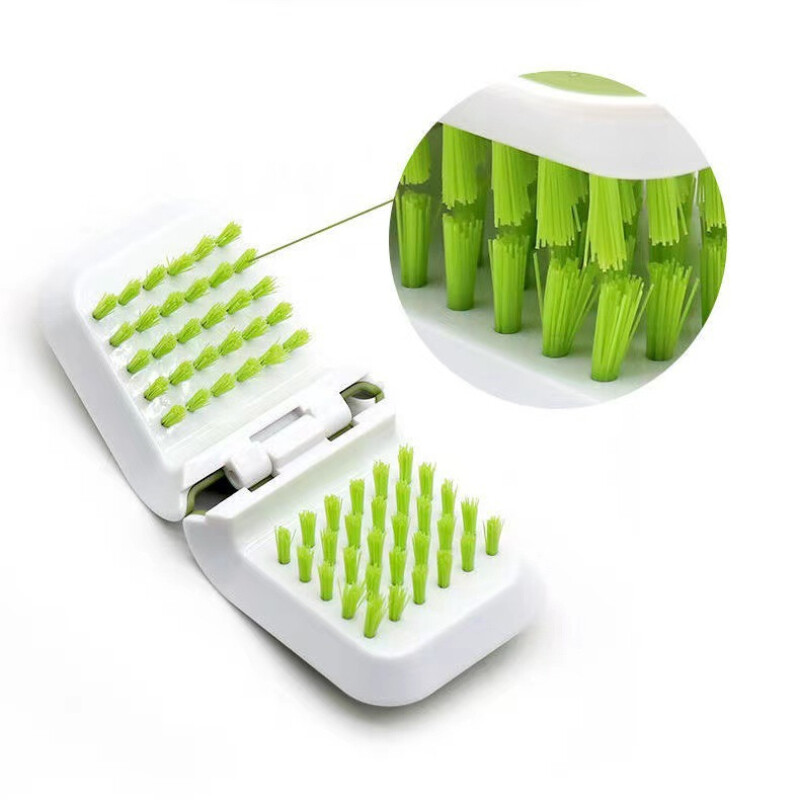 Autóbelső biztonsági öv tisztító speciális szerszám Kétoldalas U-alakú összecsukható tálca Szivacs gyémántkefe biztonsági öv kézvédő