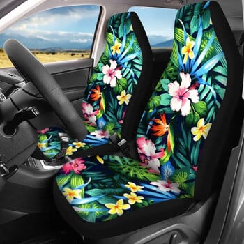 Polynesian Tattoo Plumeria Pattern Vehicle Clean Protector Лесна инсталация Автоматичен комплект калъфи за предна задна седалка Персонализиран дизайн