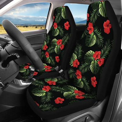 Polinéz tetoválás Plumeria mintás járműtiszta védő, egyszerű telepítés, automatikus első hátsó üléshuzat készlet személyre szabott kialakítás