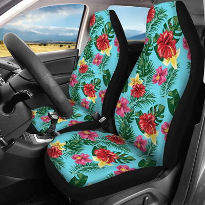 Polinéz tetoválás Plumeria mintás járműtiszta védő, egyszerű telepítés, automatikus első hátsó üléshuzat készlet személyre szabott kialakítás