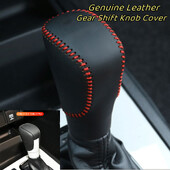 Natūralios odinės pavarų perjungimo rankenėlės galvutės rankenos dangtelio apykaklės, skirtos 11 kartos „Honda Civic“, 2021 m., 2022 m. interjero priedams